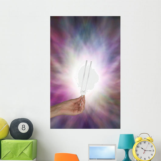 Holding Tuning Fork Resonating Wall Decal