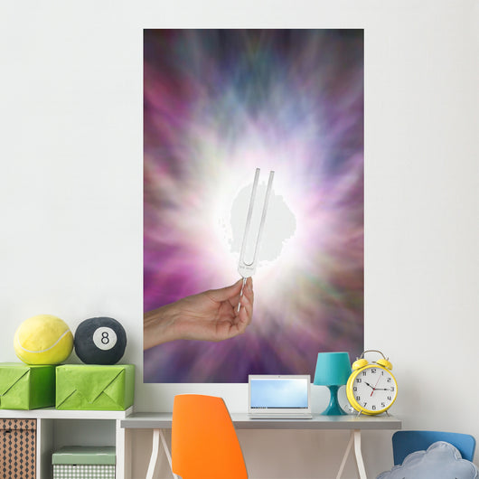 Holding Tuning Fork Resonating Wall Decal