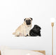 Pugs Black and Brown Wall Decal