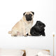 Pugs Black and Brown Wall Decal