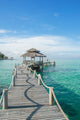 Tropical hut and wooden bridge at holiday resort ,Phuket Wall Decal