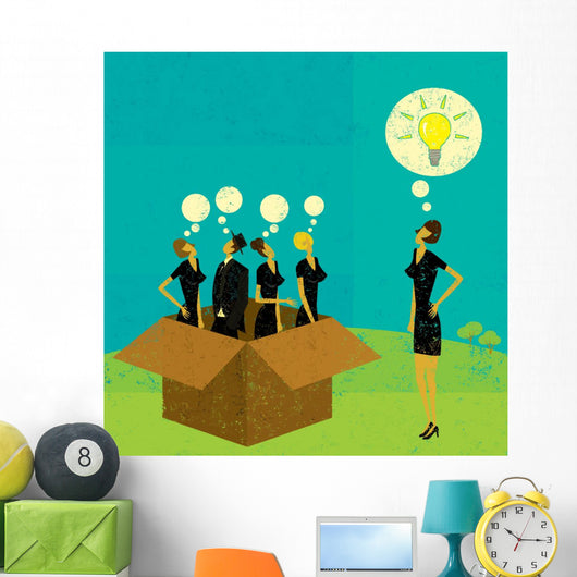 Thinking outside Box Wall Decal