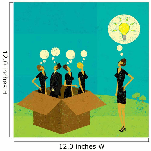 Thinking outside Box Wall Decal