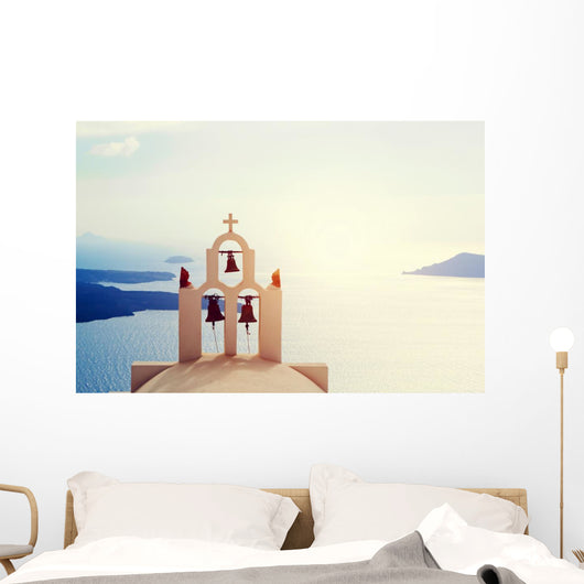 Traditional Bells and Cross Wall Decal