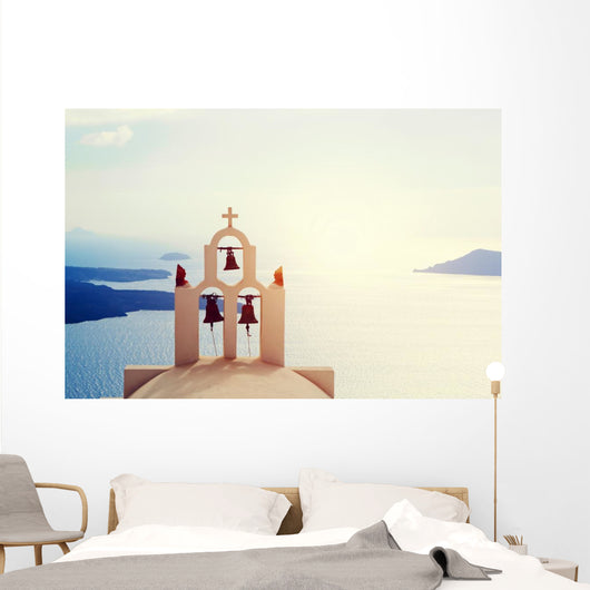 Traditional Bells and Cross Wall Decal