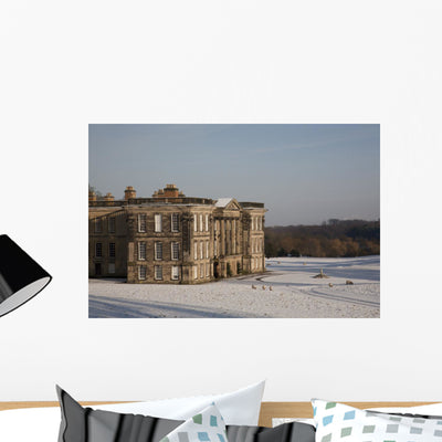 Winter Calke Abbey Wall Decal shown on a wall