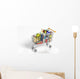 Full with products supermarket shopping cart Wall Decal