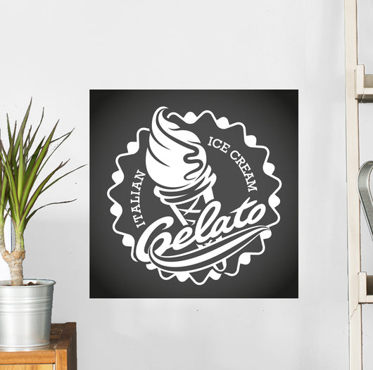 Ice Cream Label. Vector Illustration Wall Decal