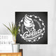 Ice cream label. Vector illustration Wall Decal