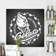 Ice cream label. Vector illustration Wall Decal
