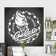 Ice cream label. Vector illustration Wall Decal