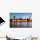 London at night: Houses of Parliament and Big Ben Wall Decal