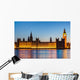 London at night: Houses of Parliament and Big Ben Wall Decal