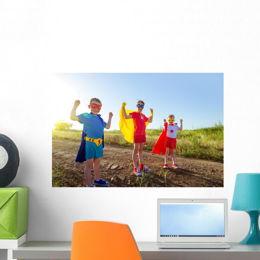 Children Superheroes Wall Decal