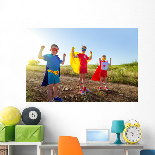 Children Superheroes Wall Decal