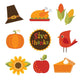 Cute Autumn Fall Thanksgiving Wall Decal Sticker Set