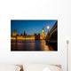 London at night: Houses of Parliament and Big Ben Wall Decal