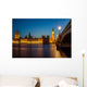 London at night: Houses of Parliament and Big Ben Wall Decal
