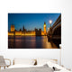 London at night: Houses of Parliament and Big Ben Wall Decal