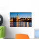 London at night: Houses of Parliament and Big Ben Wall Decal