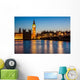 London at night: Houses of Parliament and Big Ben Wall Decal