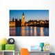 London at night: Houses of Parliament and Big Ben Wall Decal
