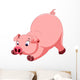 Cute Pig Cartoon Wall Decal