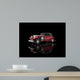 Crimson vintage car on black reflective background Wall Decal
