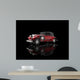 Crimson vintage car on black reflective background Wall Decal