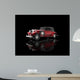 Crimson vintage car on black reflective background Wall Decal
