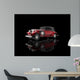 Crimson vintage car on black reflective background Wall Decal