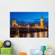 London at night: Houses of Parliament and Big Ben Wall Decal