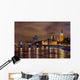 Big Ben and Westminster Bridge at night, London, UK Wall Decal
