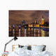 Big Ben and Westminster Bridge at night, London, UK Wall Decal