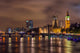 Big Ben and Westminster Bridge at night, London, UK Wall Decal