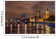 Big Ben and Westminster Bridge at night, London, UK Wall Decal