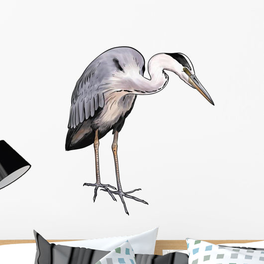 Grey heron Wall Decal