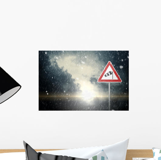 Blizzard Bad Weather Caution Risk Wall Decal