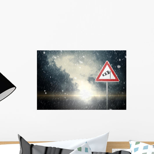 Blizzard Bad Weather Caution Risk Wall Decal