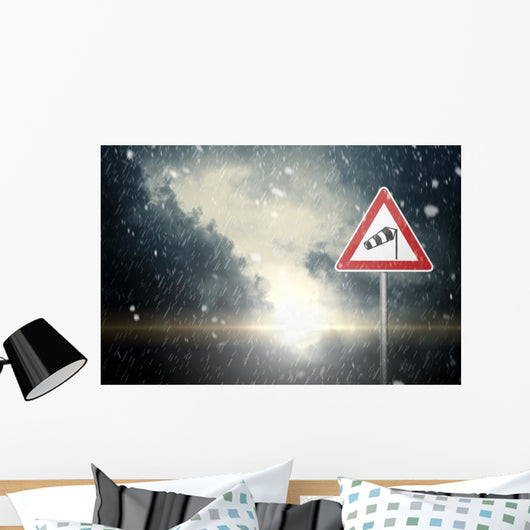Blizzard Bad Weather Caution Risk Wall Decal