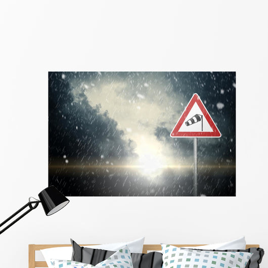 Blizzard Bad Weather Caution Risk Wall Decal