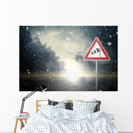 Blizzard Bad Weather Caution Risk Wall Decal