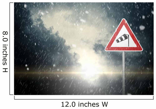 Blizzard Bad Weather Caution Risk Wall Decal