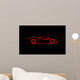 stylized sports car coupe Wall Decal