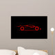 stylized sports car coupe Wall Decal