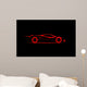 stylized sports car coupe Wall Decal