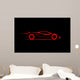 stylized sports car coupe Wall Decal