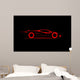 stylized sports car coupe Wall Decal
