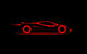 stylized sports car coupe Wall Decal