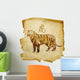 Tiger Zodiac icon, isolated on white background. Wall Decal